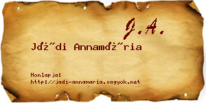 Jádi Annamária névjegykártya